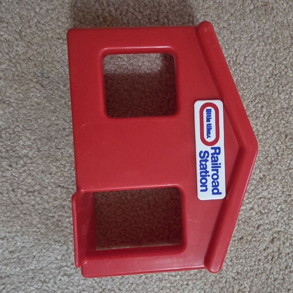 Vintage Little Tikes Red Railroad Station Building